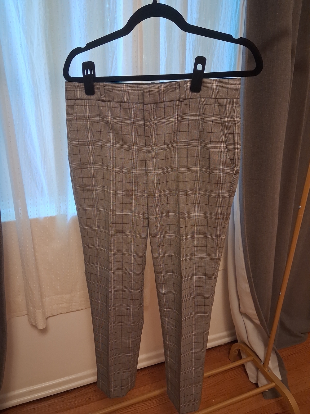 Banana Republic Gray Plaid Dress Pants Size 4